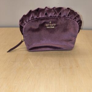 Kate Spade Velvet Ruffle Cosmetic Bag